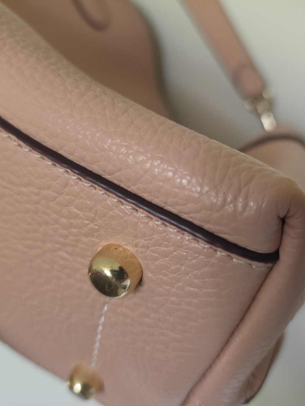 Coach Hanna Pebbled Leather Shoulder Bag in Blush Pink - Picture 11 of 14
